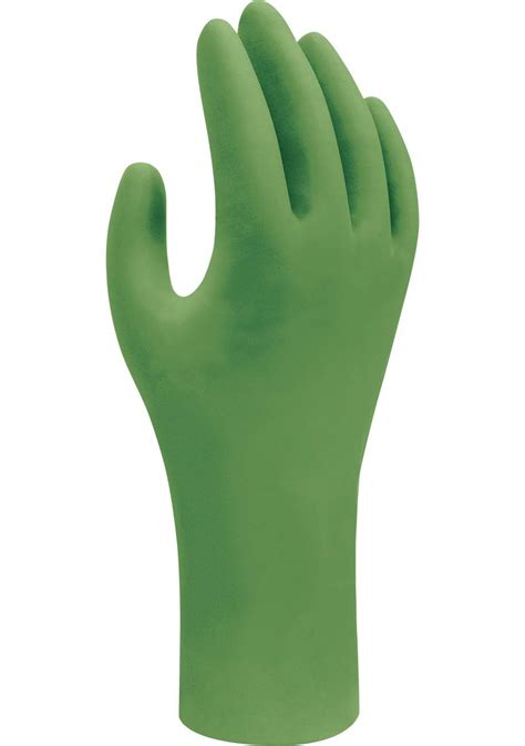 SHOWA 6110PF Disposable Biodegradable Nitrile Powder Free Work Glove ...