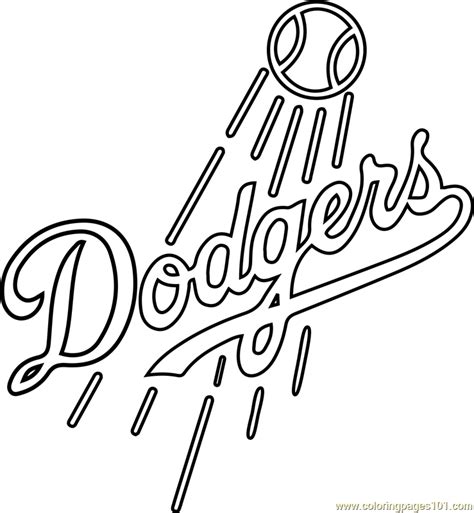 La Dodgers Coloring Pages