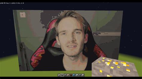 PewDiePie Minecraft Pixel Art - YouTube