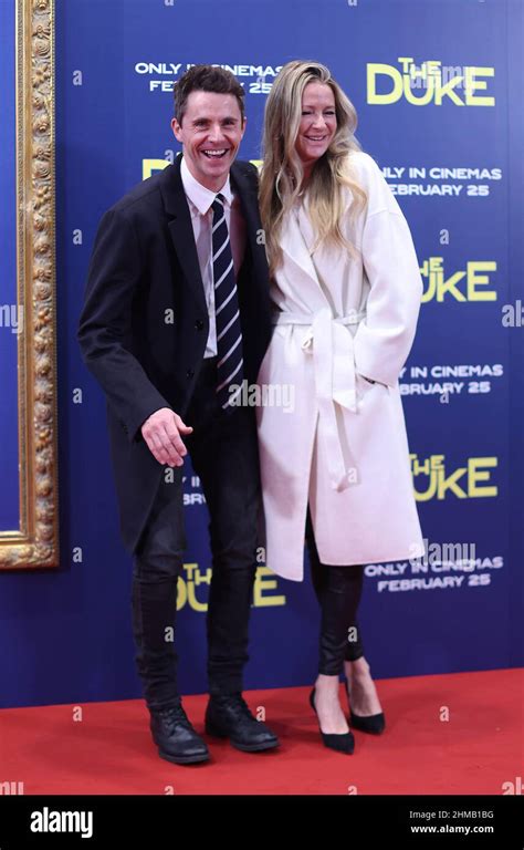 Matthew Goode and his wife Sophie Dymoke arrive for the UK premiere of The Duke at the National ...