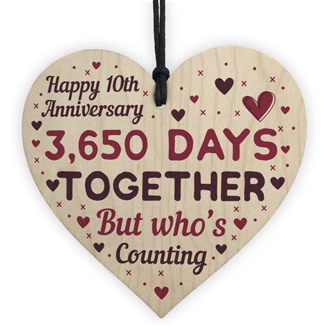 Handmade Wood Heart Gift To Celebrate 10th Wedding Anniversary