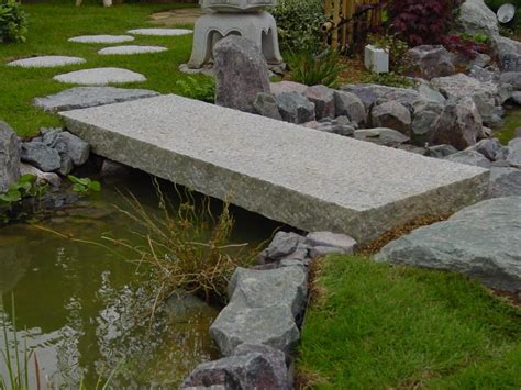 Flat Japanese stone bridge - The Japanese Garden Centre