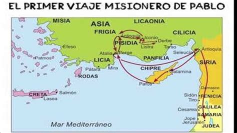 Mapa Del Primer Viaje Misionero De Pablo - Printable Maps Online