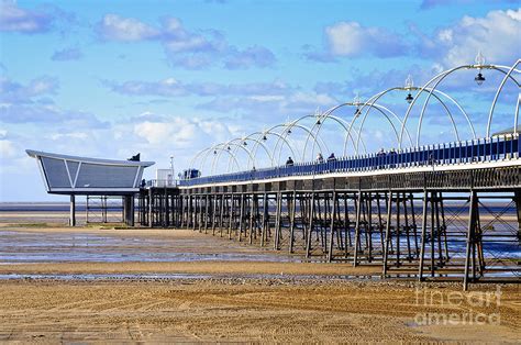 Long Seaside Pier At Southport - England Photograph by David Hill