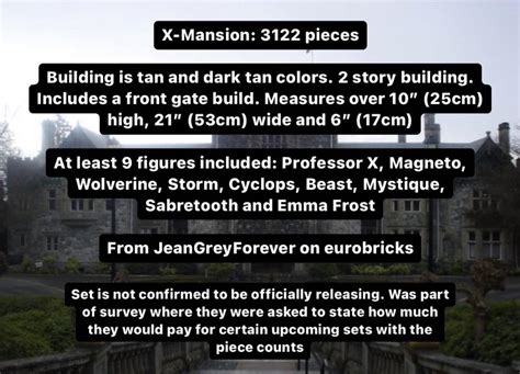 Possible X mansion set : r/LEGOMarvelLeaks