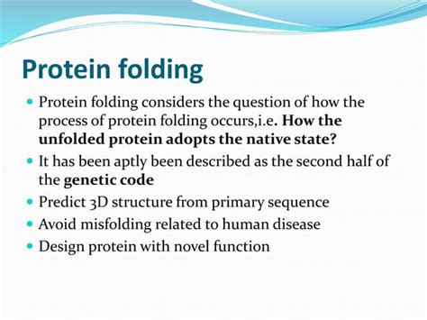 Protein Folding Mechanism