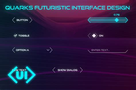 Quarks Futuristic Interface Design | 2D 图标 | Unity Asset Store