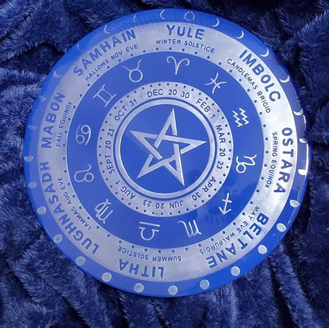 One of a kind: Blue Pendulum Pentacle Pentagram Zodiac Celtic | Etsy