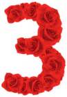 Red Roses Number Three PNG Clipart Image | Gallery Yopriceville - High-Quality Free Images and ...