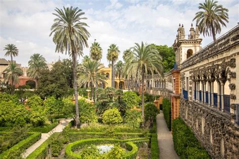 Real Alcazar Gardens in Seville, Spain Stock Image - Image of andalusia ...