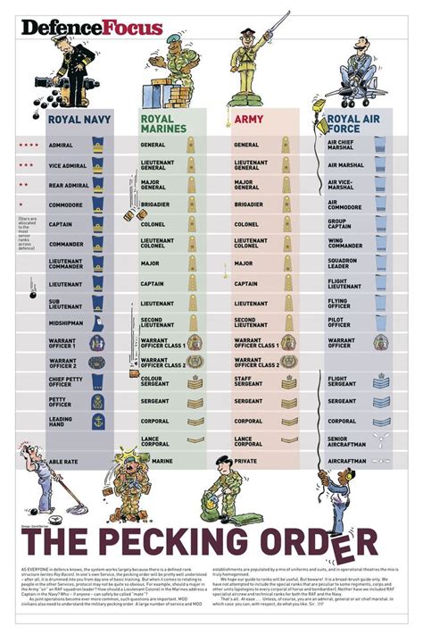 The Pecking Order Poster | Military ranks, Royal marines ranks, Navy ranks