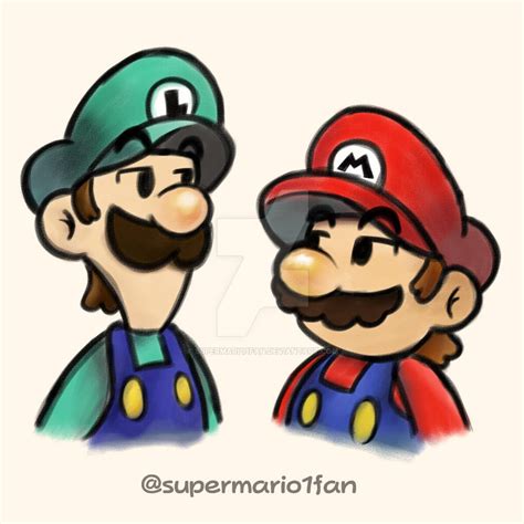 Mario and Luigi Sketch by SuperMario1Fan on DeviantArt