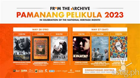 Free Classic Movie Screenings for Pamanang Pelikula 2023 | ASTIG.PH