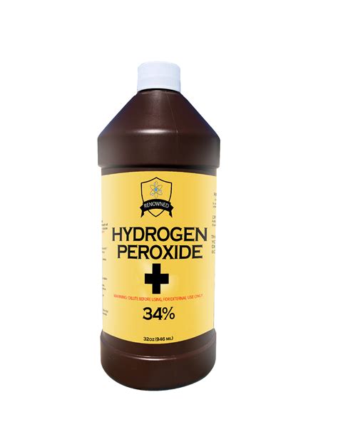 Hydrogen Peroxide 34% – 32oz – Shop Renowned Chemicals