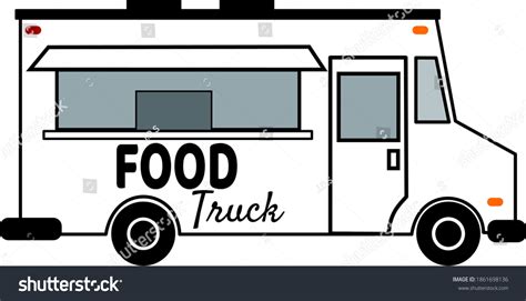 Vintage Retro Food Truck Design Stock Vector (Royalty Free) 1861698136