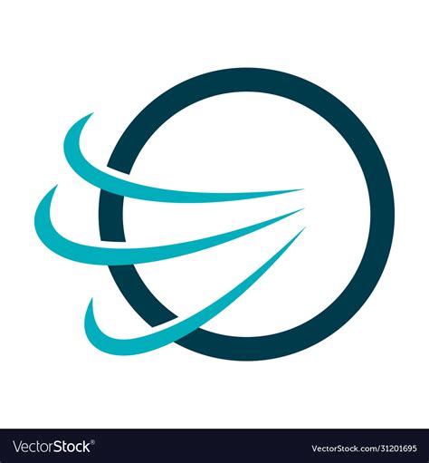 Abstract circle logo template wings circle Vector Image