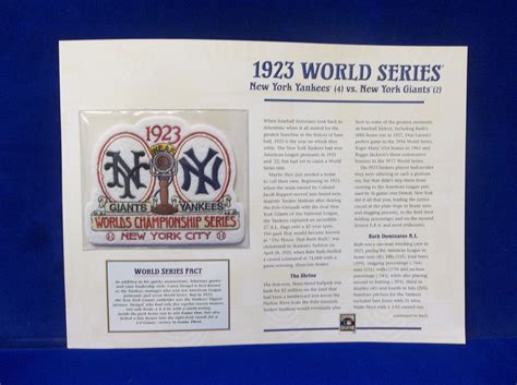 Lot Detail - Willabee & Ward 1923 World Series N.Y. Yankees vs. N.Y ...