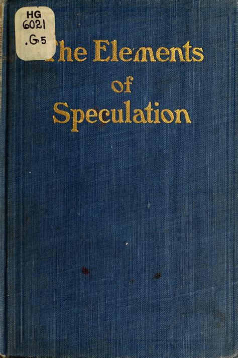 The elements of speculation, | Library of Congress