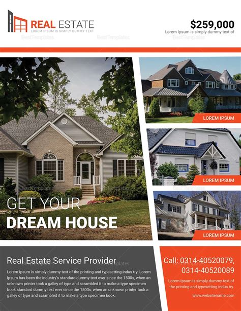Dream Home Real Estate Flyer Design Template in Word, PSD, Publisher