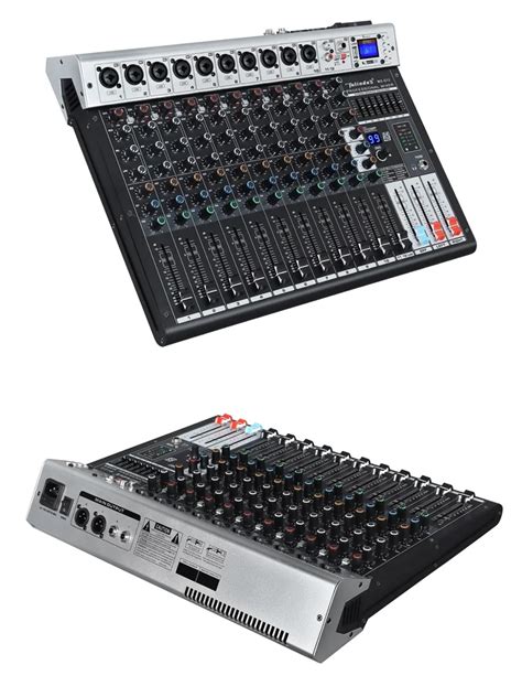 12 Ch Professional Audio Mixer With 48v Power For Conference Room Ktv Room Stage Performance ...