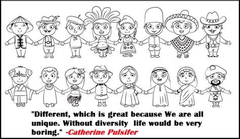 Multicultural Quote Coloring Pages Helping Kids Learn about the Value ...