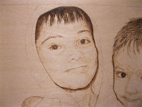 PYROGRAPHY PORTRAITS by WoodLuv: Pyrography Portrait - My Boys No. 2