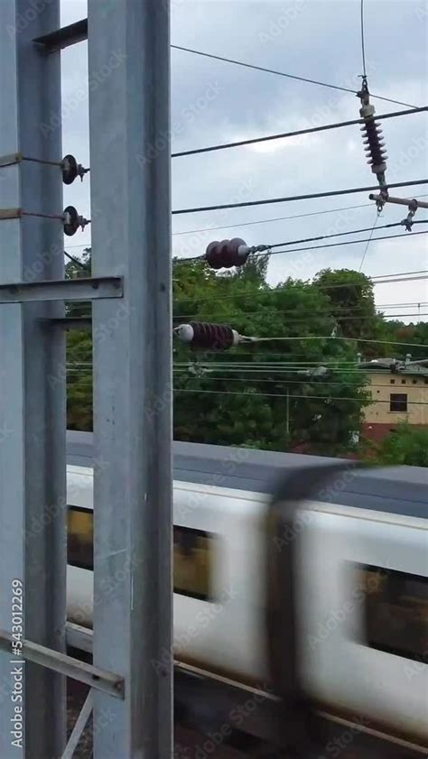 Aerial View of British Train and Railway Tracks Stock Video | Adobe Stock