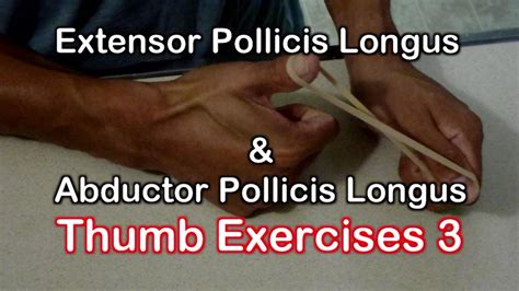 Thumb Exercises Extensor Pollicis Longus & Abductor Pollicis Longus ...