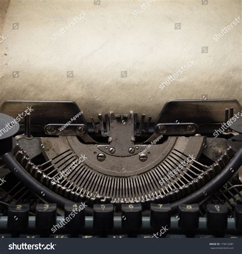 Old Retro Typewriter With Paper Stock Photo 179612087 : Shutterstock