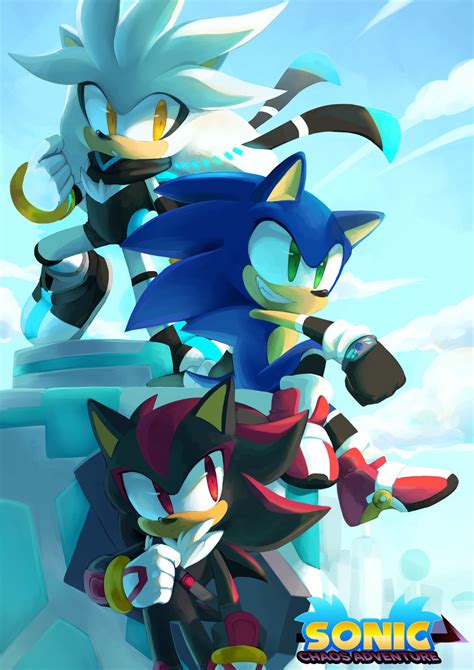 Sonic Chaos Adventure on X | Sonic, Sonic and shadow, Hedgehog art