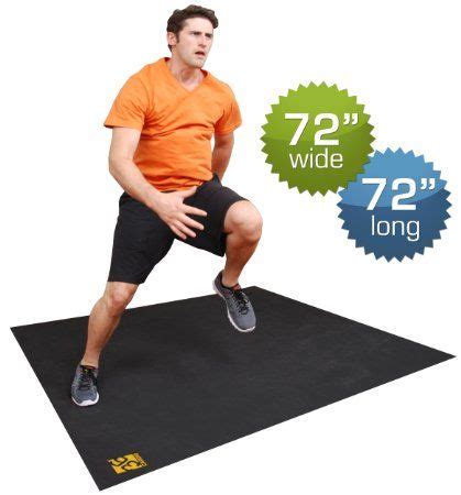 Amazon.com: Large Exercise Mat 72" Wide x 72" Long, Durable Rubber Exercise Mat. Designed For ...