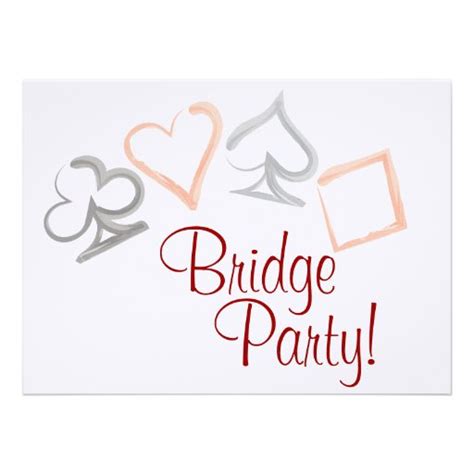 Bridge Card Party Invitation | Zazzle