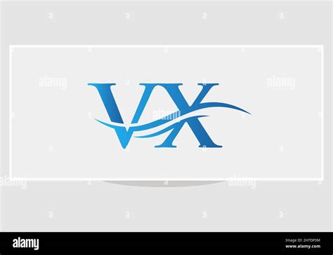 VX logo. Monogram letter VX logo design Vector. VX letter logo design with modern trendy Stock ...