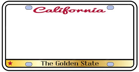 California License Plate Vehicle, Californian, Vector, State PNG ...