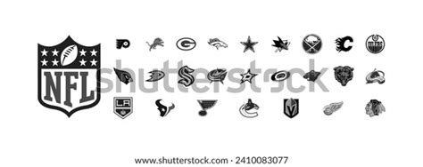 Nfl Football Sports Teams Logos Set Stock Vector (Royalty Free ...