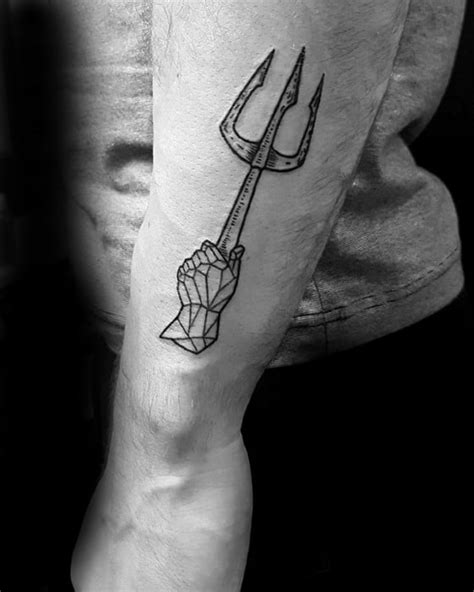 40 Trident Tattoo Designs For Men - Neptune Ink Ideas