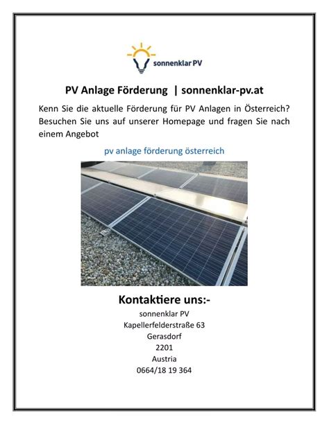 PPT - PV Anlage Förderung sonnenklar-pv.at PowerPoint Presentation, free download - ID:12172218