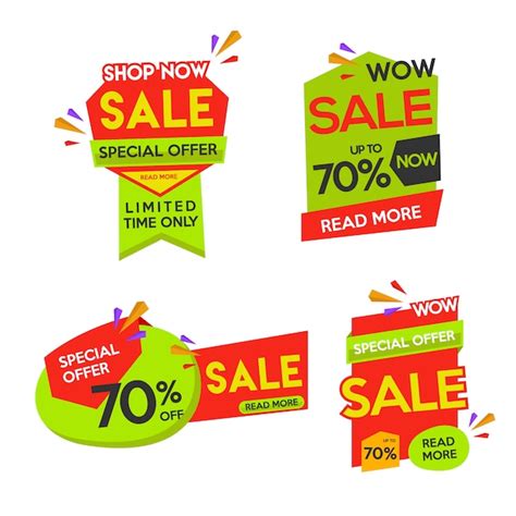 Free Vector | Sale labels collection