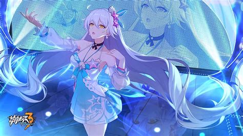 HD wallpaper: Honkai Impact 3rd, Kiana Kaslana, singing, Blue Swimwear ...