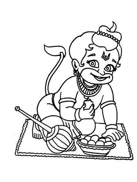 Hanuman Jayanti coloring page - Free printable