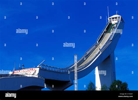 Norway, Oslo, Holmenkollen, ski jump tower Stock Photo - Alamy