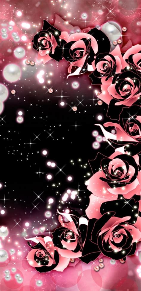 Pink And Black Wallpaper Cute