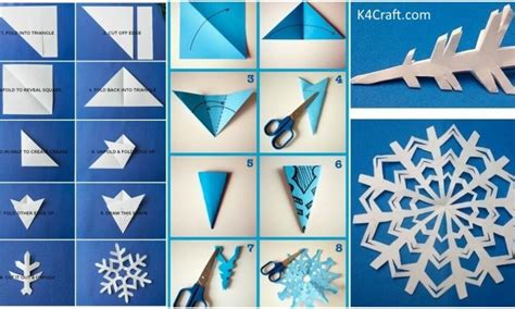 How to Make Easy Paper Snowflakes - Step by Step Tutorials - Kids Art ...