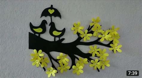 Beautiful paper wallmate/Diy paper crafts birds wall hanging | Wall ...