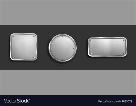 Set of blank metal tags Royalty Free Vector Image