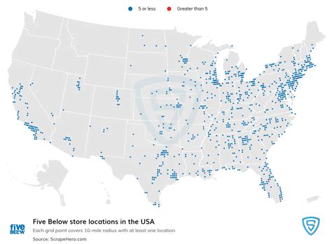 Five Below store locations in the USA | ScrapeHero Data Store