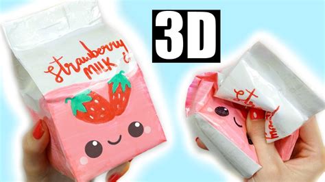 3d paper squishy MILK CARTON | Paper squishy week #5 - YouTube