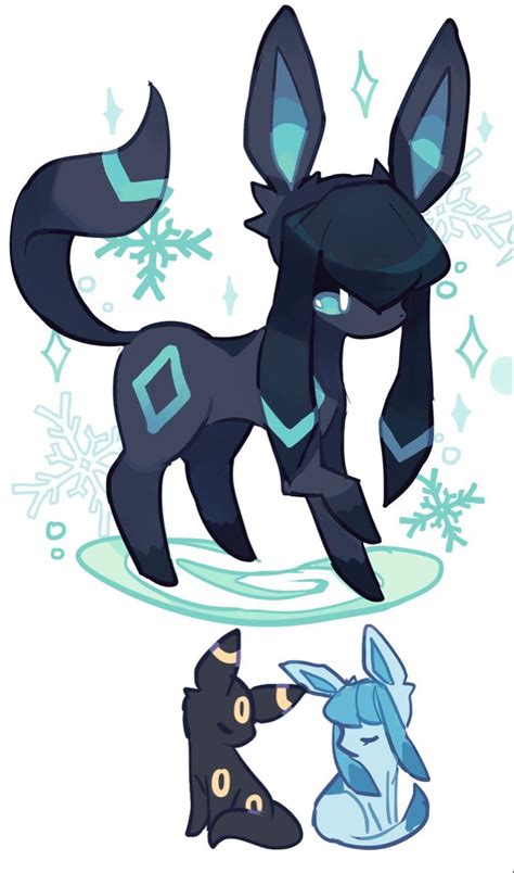 Umbreon and Glaceon fusion 🖤 ️ | Dibujos bonitos, Dibujos kawaii ...