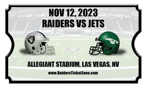 Las Vegas Raiders vs New York Jets Football Tickets | 11/12/23