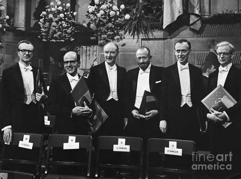 Nobel Prize Winners Of 1962 by Bettmann